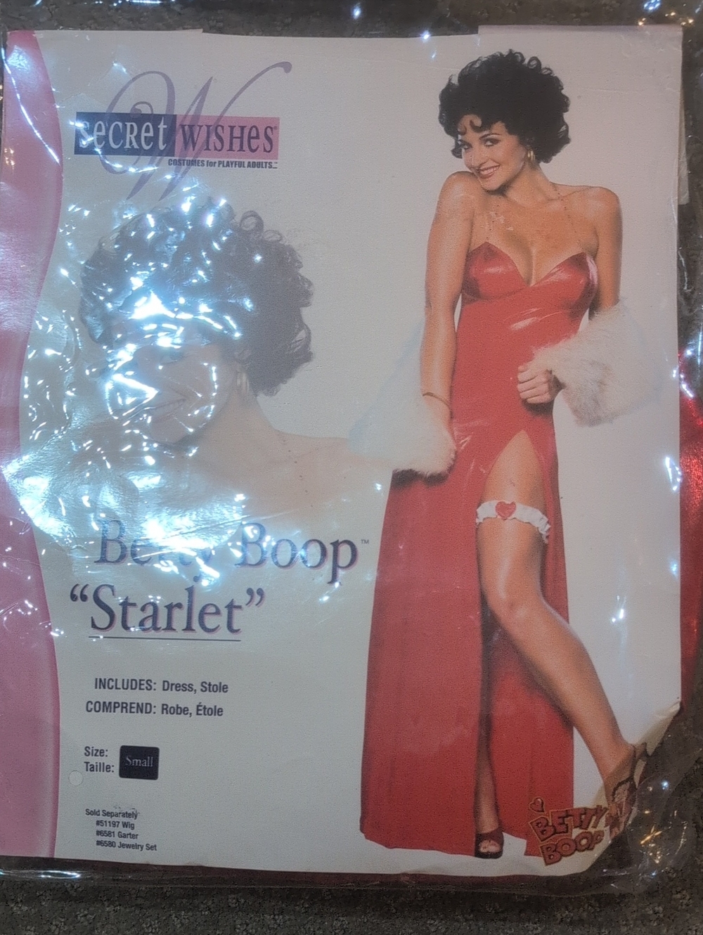 Betty Boop Starlet Strapless Red Dress with Stole